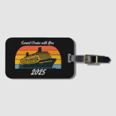 Black SUNSET Cruise met u persoonlijk maken Bagagelabel (Voorkant (horizontaal))