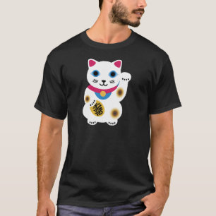 Black Super Cute Lucky Cat Shirt