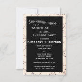 Black Surprise Verjaardag Custom Age Uitnodiging (Voorkant)