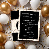 Black Surprise Verjaardag Custom Age Uitnodiging