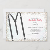 Black Suspenders vrijgezellenfeest Kaart (Voorkant)