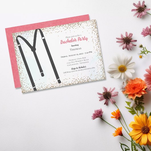 Black Suspenders vrijgezellenfeest Kaart