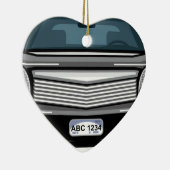 Black SUV front uitzicht Keramisch Ornament (Rechts)