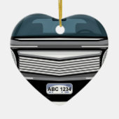 Black SUV front uitzicht Keramisch Ornament (Voorkant)