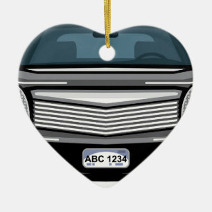 Black SUV front uitzicht Keramisch Ornament