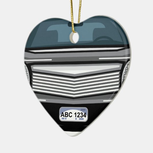 Black SUV front uitzicht Keramisch Ornament (Links)