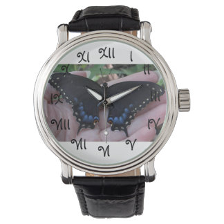 Black Swallowtail Butterfly#1-watch Horloge