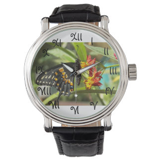 Black Swallowtail Butterfly #2-watch Horloge