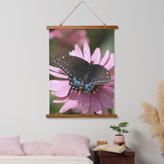 Black Swallowtail Butterfly Hangend Wandkleed (Slaapkamer)