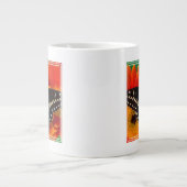 Black Swallowtail Butterfly op Gerberia Daisy Grote Koffiekop (Voorkant)