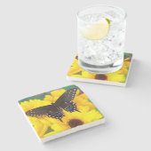 Black Swallowtail butterfly Stenen Onderzetter (Zijkant)