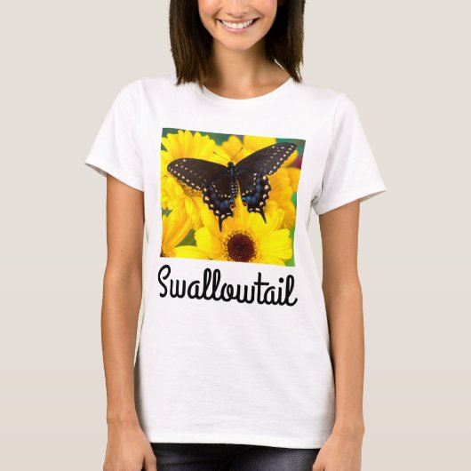 Black Swallowtail butterfly T-shirt (Voorkant)