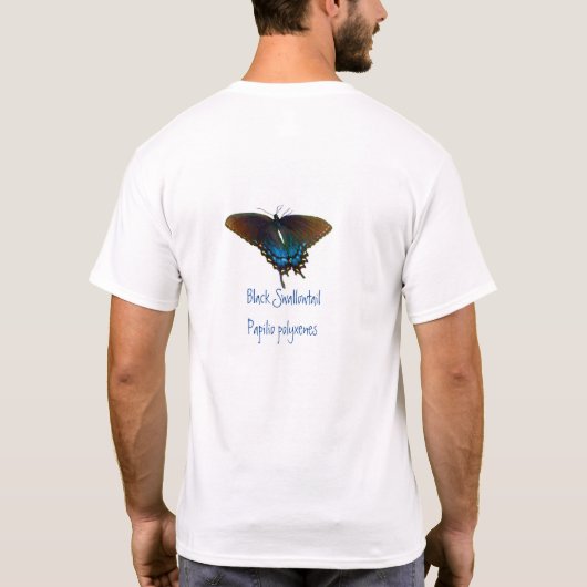 Black Swallowtail Butterfly T-Shirt (Achterkant)