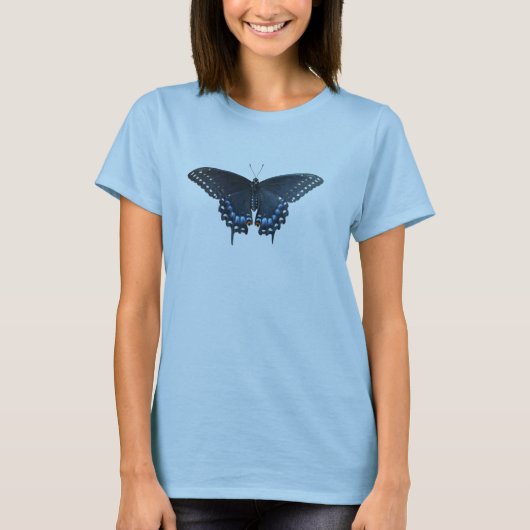 Black Swallowtail Butterfly T-Shirt (Voorkant)