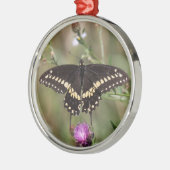 Black Swallowtail Metalen Ornament (Links)