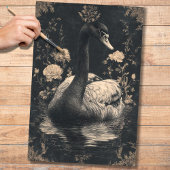 Black Swan 1 Decoupage papier