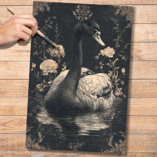Black Swan 1 Decoupage papier