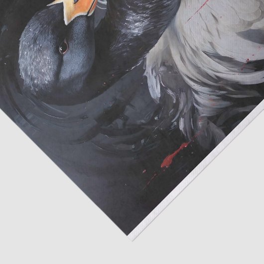 Black Swan 1 Decoupage papier (Detail)