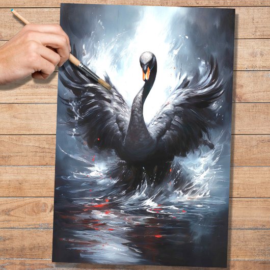 Black Swan 3 Decoupage papier