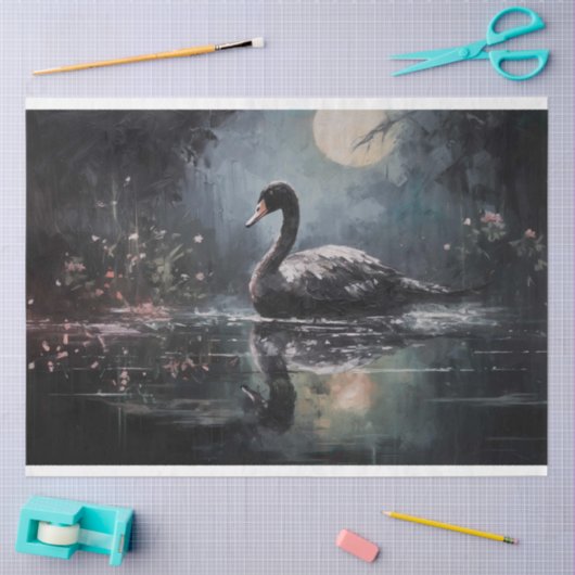 Black Swan 4 Decoupage papier (Craft)