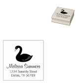 Black Swan-adres Rubberstempel (Gestempeld)