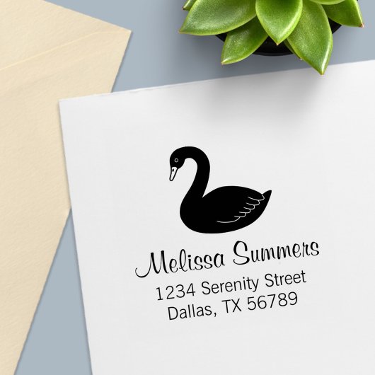 Black Swan-adres Zelfinktende Stempel