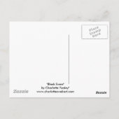 "Black Swan" Bird Art Reproduction Briefkaart (Achterkant)