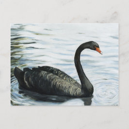 "Black Swan" Bird Art Reproduction Briefkaart