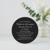 Black Swan Bridal Shower-uitnodiging Kaart (Staand voorkant)