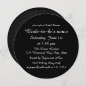 Black Swan Bridal Shower-uitnodiging Kaart (Voorkant / Achterkant)