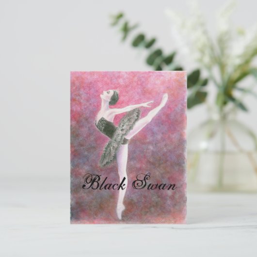 Black Swan Briefkaart (Staand voorkant)