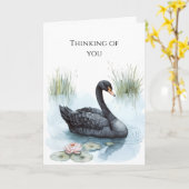 Black Swan Calla Lily Flower Thinking of you Kaart (Gele Bloem)