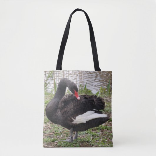 Black Swan Canvas tas (Voorkant)