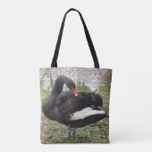 Black Swan Canvas tas (Achterkant)
