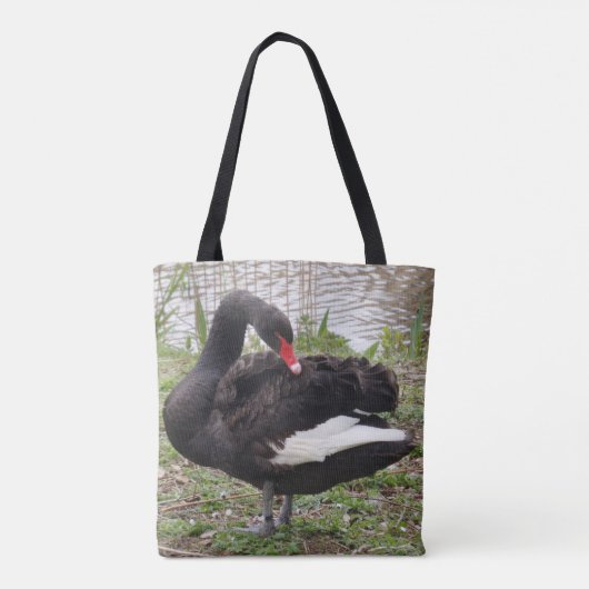Black Swan Canvas tas (Achterkant)