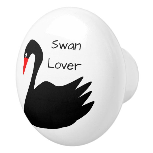 Black Swan Design op maat Keramische Knop (Rechts)
