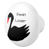 Black Swan Design Personalised Keramische Knop (Rechts)