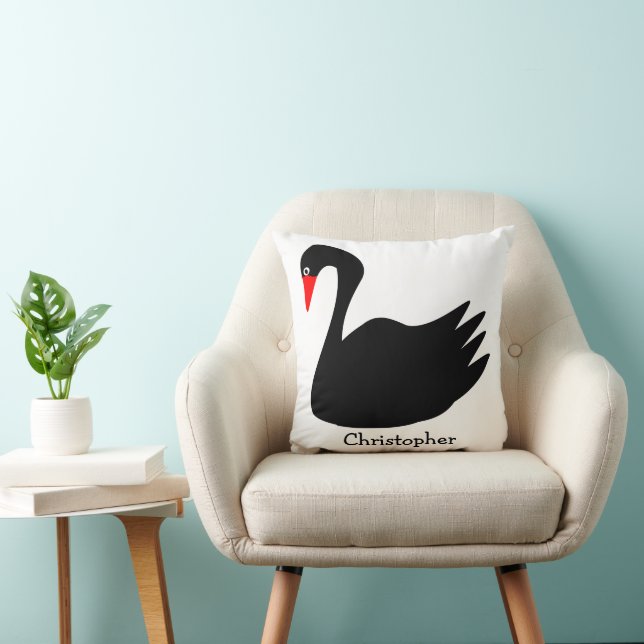 Black Swan Design Personalised Kussen (Stoel)