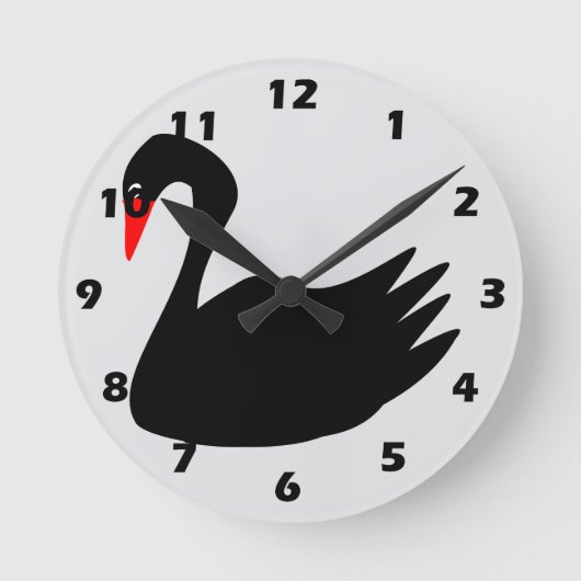 Black Swan Design Ronde Klok (Voorkant)