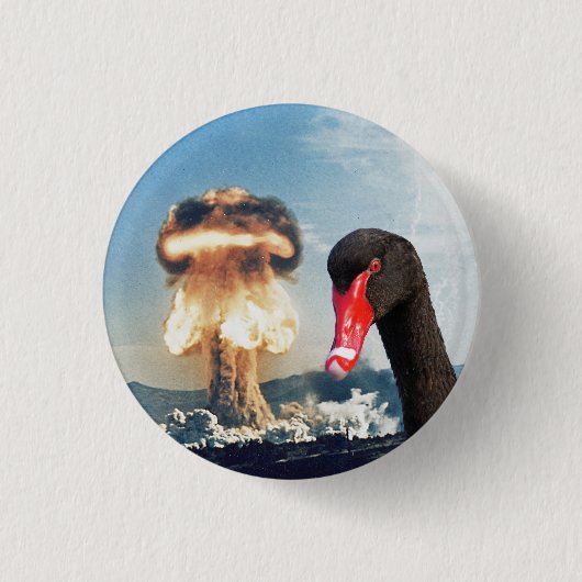 Black Swan Disaster Ronde Button 3,2 Cm (Voorkant)