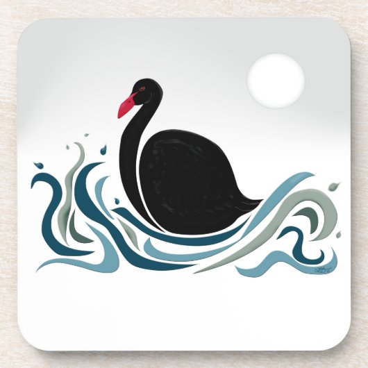 Black Swan Drankjes Onderzetter (Voorkant)