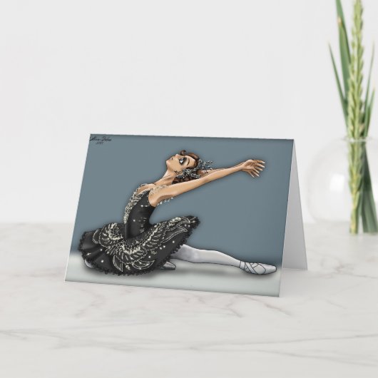 Black Swan Greeting Card Kaart (Voorkant)