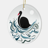 Black Swan Keramisch Ornament (Links)