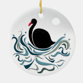 Black Swan Keramisch Ornament (Achterkant)