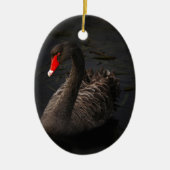 Black Swan Keramisch Ornament (Voorkant)