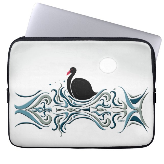 Black Swan Laptop Sleeve (Voorkant)