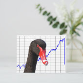 Black Swan Market Crash Briefkaart (Staand voorkant)
