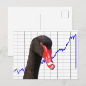 Black Swan Market Crash Briefkaart (Voorkant / Achterkant)