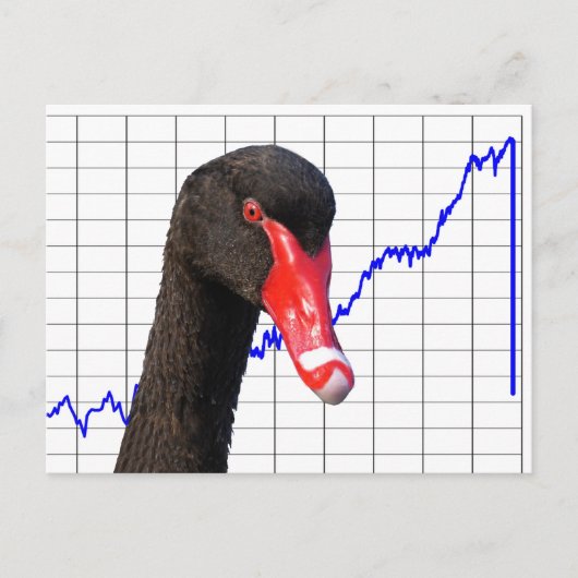 Black Swan Market Crash Briefkaart (Voorkant)