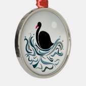 Black Swan Metalen Ornament (Rechts)